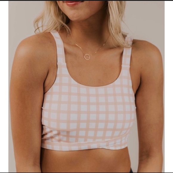 Roolee Other - Roolee Peach Plaid Swimsuit Set 🍑